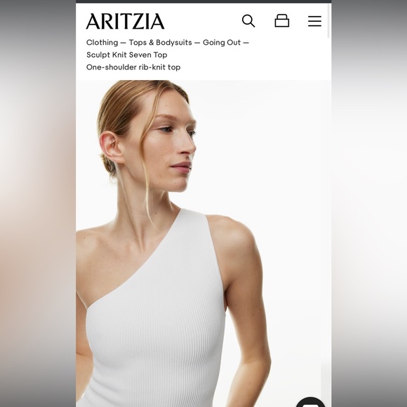 Aritzia scuba one shoulder top - Picture 1 of 5